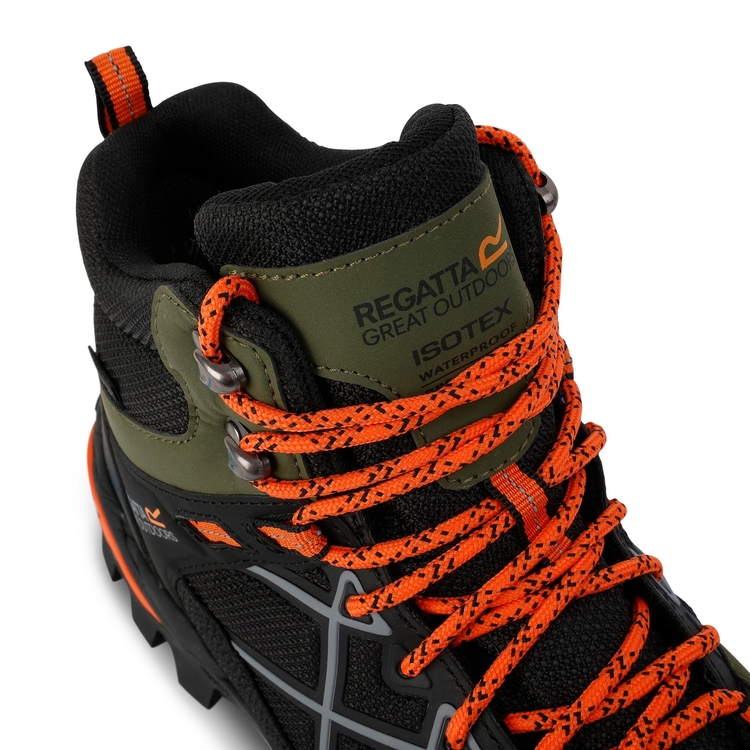 Orange walking boots shop