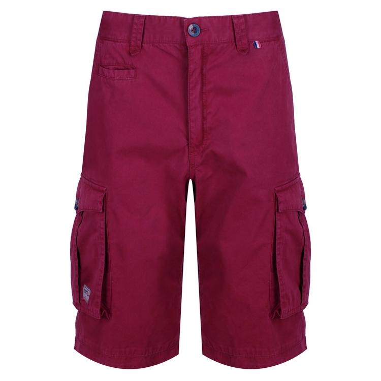Men s Shorebay Vintage Look Cargo Shorts Delhi Red Regatta ROW