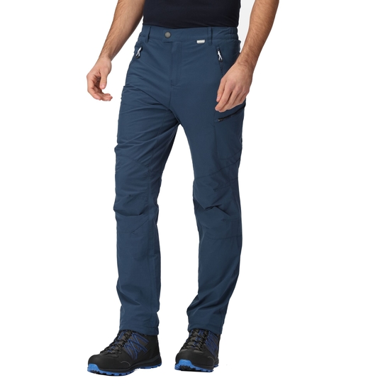 Men's Highton Lined Walking Trousers - Admiral Blue | Regatta ROW