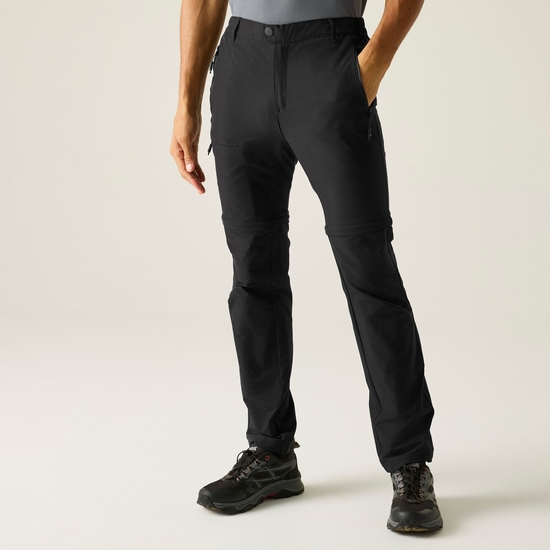 Regatta Highton TRS II Pantaloni Da Trekking Uomo – Idrorepellenti, Elasticizzati, Con Tasche Zip, Per Escursioni E Attività Outdoor