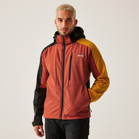 Men's Hewitts X Softshell Jacket Red Ochre Black