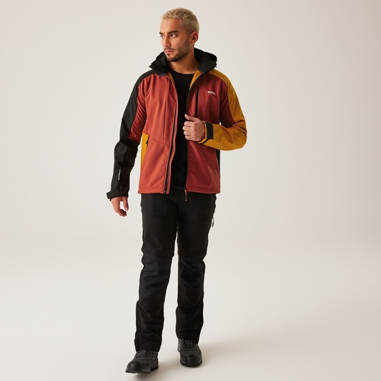 Men's Hewitts X Softshell Jacket Red Ochre Black