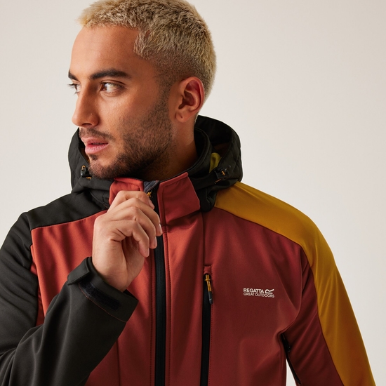 Men's Hewitts X Softshell Jacket Red Ochre Black