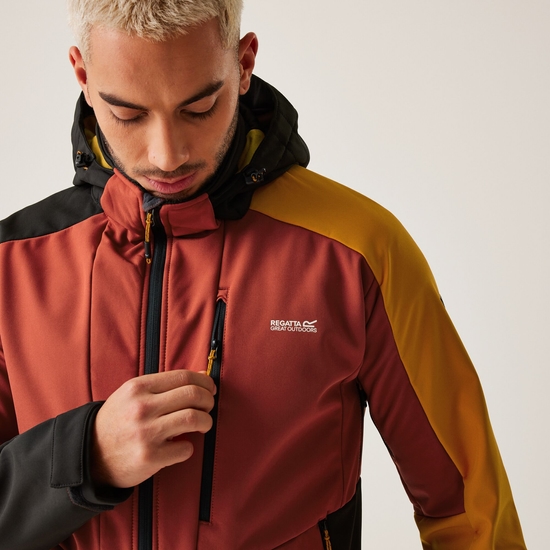 Men's Hewitts X Softshell Jacket Red Ochre Black