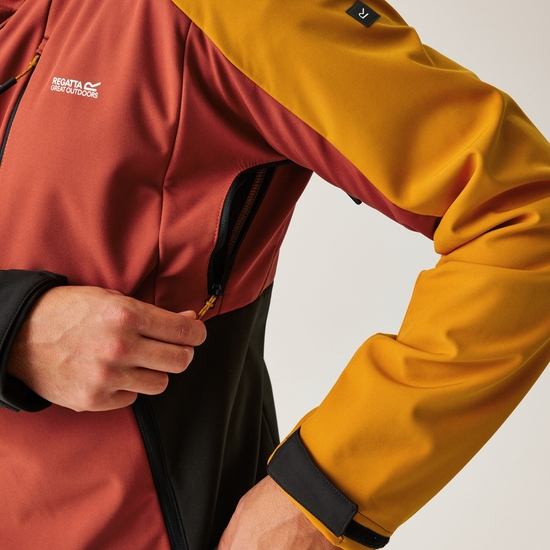 Men's Hewitts X Softshell Jacket Red Ochre Black