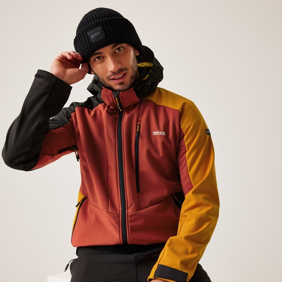 Men's Hewitts X Softshell Jacket Red Ochre Black