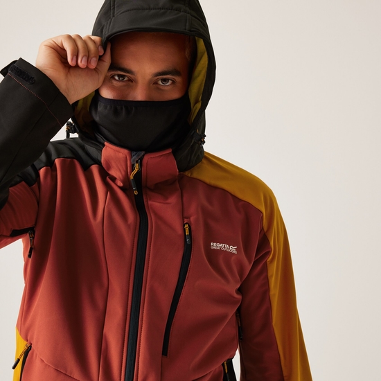 Men's Hewitts X Softshell Jacket Red Ochre Black