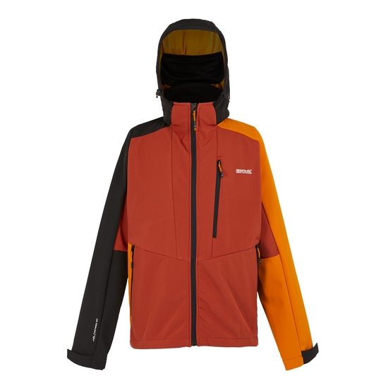 Men's Hewitts X Softshell Jacket Red Ochre Black