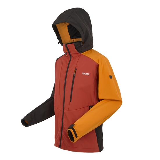 Men's Hewitts X Softshell Jacket Red Ochre Black