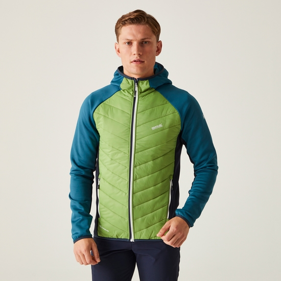Men s Andreson VIII Hybrid Jacket Piquant Green Moroccan Blue Navy Regatta IE