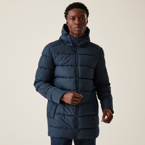 Navy padded jacket best sale