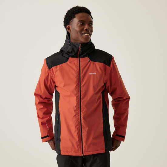Men s Thornridge II Waterproof Insulated Jacket Red Ochre Black