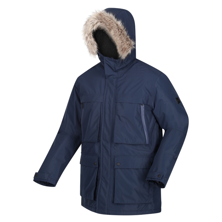 Men s Volter Waterproof Insulated Parka Heated Jacket Navy