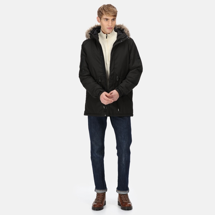 Men s Salinger III Parka Jacket Black Regatta ROW