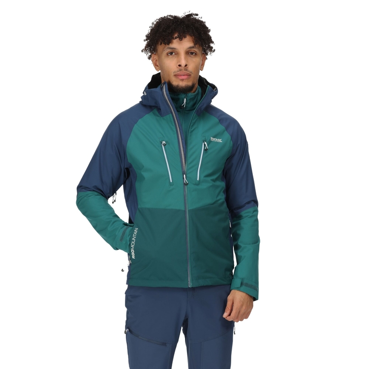 Men s Sacramento VIII Waterproof Jacket Admiral Blue Pacific Green