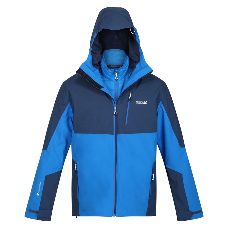 Men s Wentwood VII 3 in 1 Waterproof Jacket Admiral Blue Skydiver