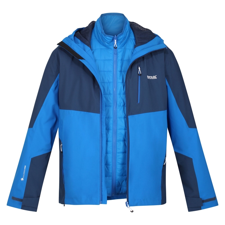 Men s Wentwood VII 3 in 1 Waterproof Jacket Admiral Blue Skydiver