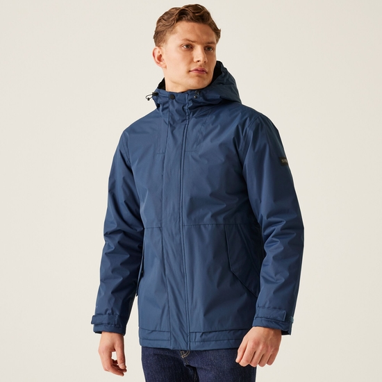 Manteau Regatta Hydrafort Homme Bleu - Taille S - Imperméable Avec Capuche - Très Bon état