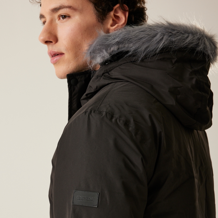 Waterproof coat with fur hood top