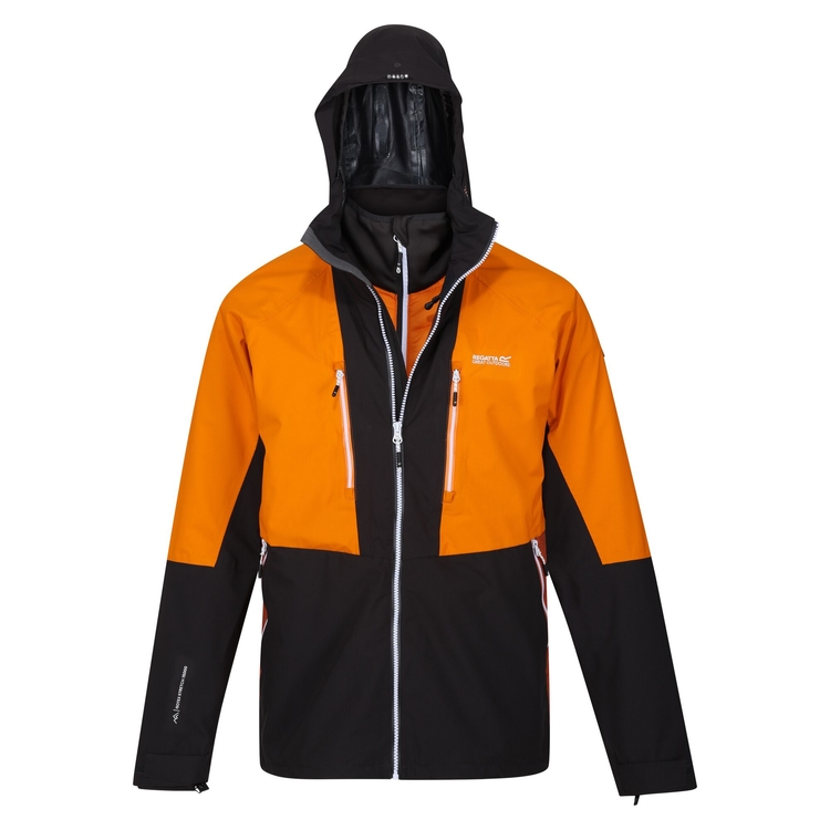 Men s Sacramento IX 2 in 1 Waterproof Jacket Ash Orange Pepper Burnt Copper