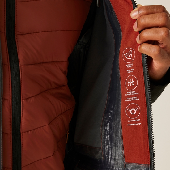 Men's Sacramento X 3-in-1 Jacket Red Ochre Black