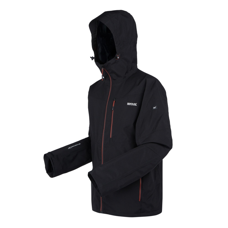Men s Wentwood IX 3 in 1 Jacket Black Black Red Ochre Regatta ROW