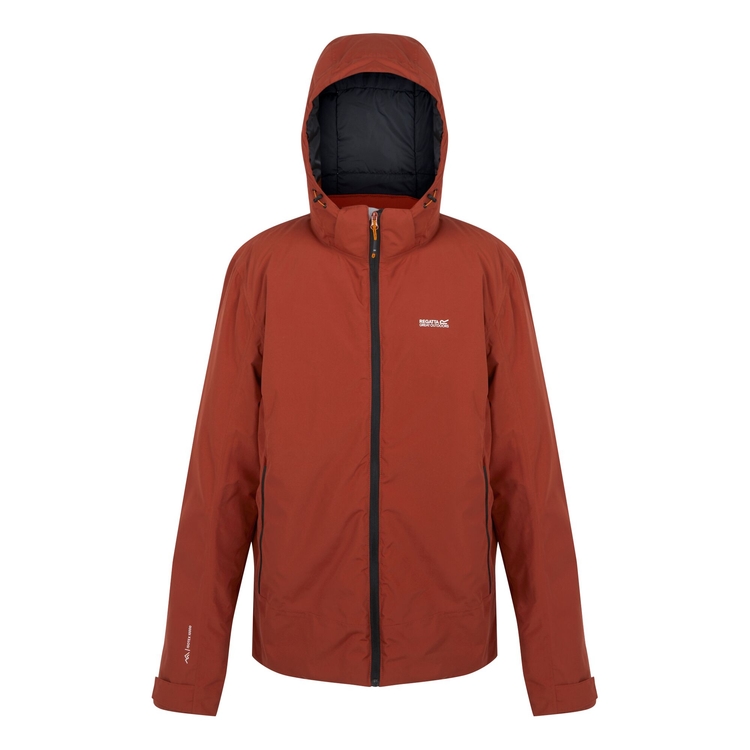 Men s Frelton Waterproof Insulated Jacket Red Ochre Black Regatta UK