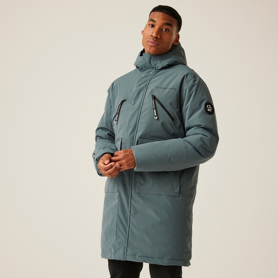 Mens long padded waterproof coat shop