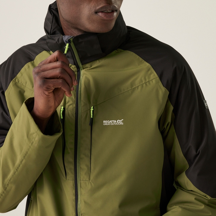 Regatta mens green waterproof jacket shop