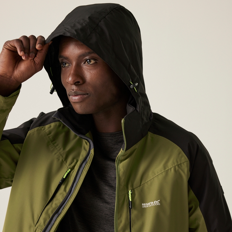 Men s Winter Calderdale II Waterproof Jacket Nephrite Green Black Regatta UK