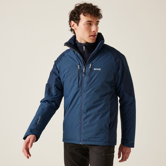 Men s Winter Calderdale II Waterproof Jacket Moonlight Denim Navy Regatta UK