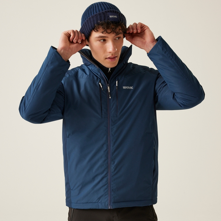 Men s Winter Calderdale II Waterproof Jacket Moonlight Denim Navy Regatta UK