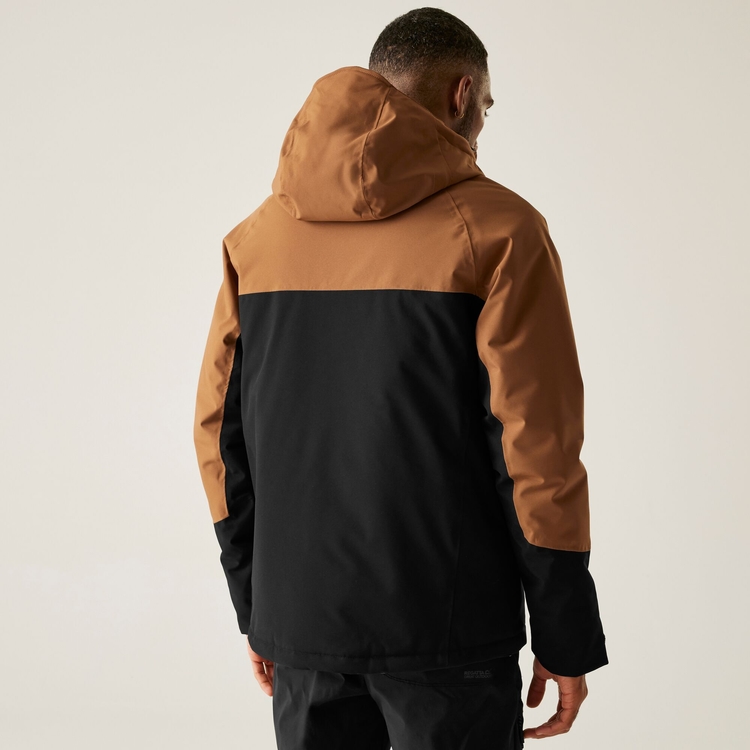 Kurtka męska przejściowa ocieplana Highton Stretch - Brązowy