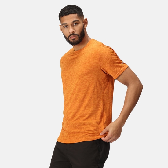Man orange shirt deals