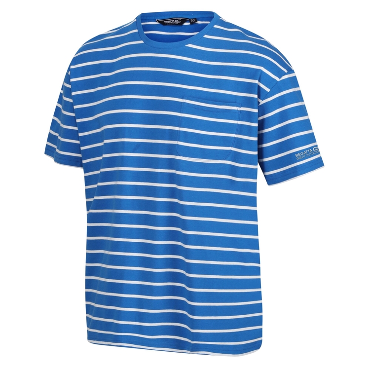 Men's Shorebay Tee II T-Shirt - Oxford Blue White Stripe