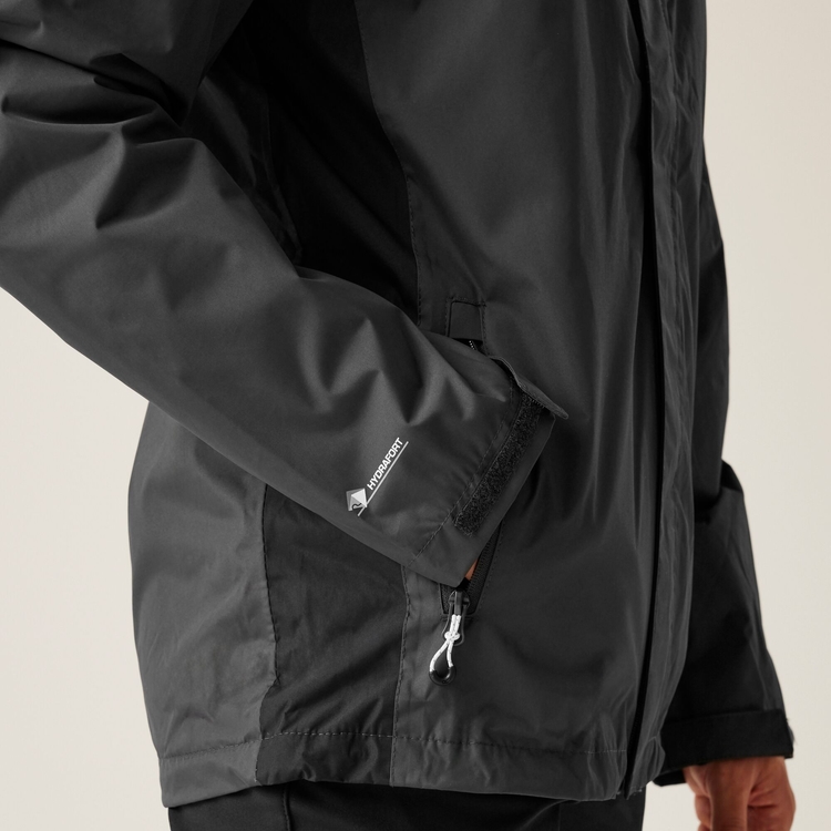 Regatta black matt waterproof jacket shop
