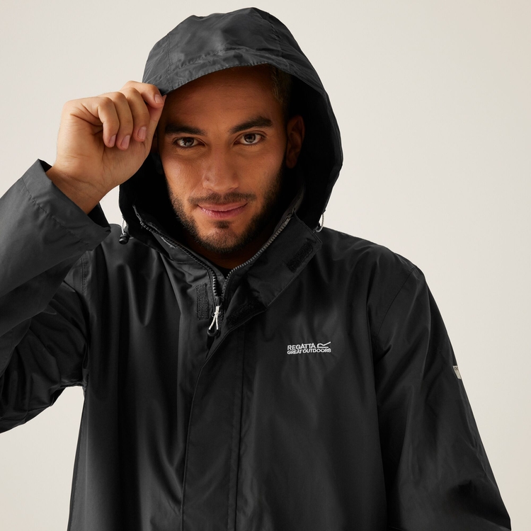 Regatta black matt waterproof jacket top