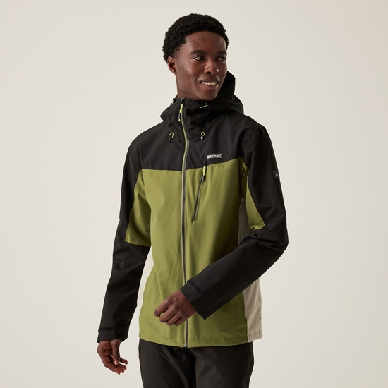 Men s Birchdale Waterproof Jacket Nephrite Green Black Regatta UK