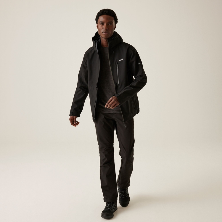 Men s Birchdale Waterproof Jacket Black Magnet Regatta UK