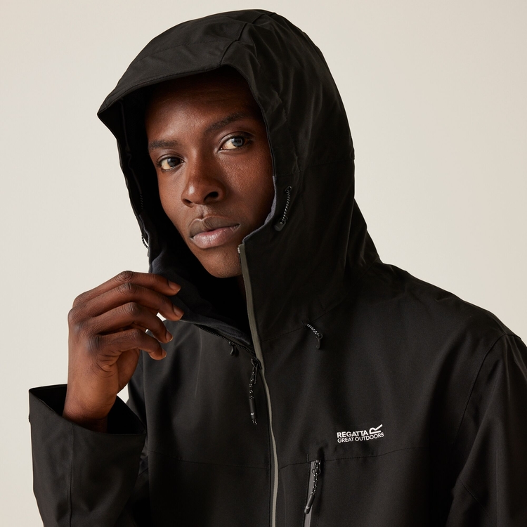 Men s Birchdale Waterproof Jacket Black Magnet Regatta UK