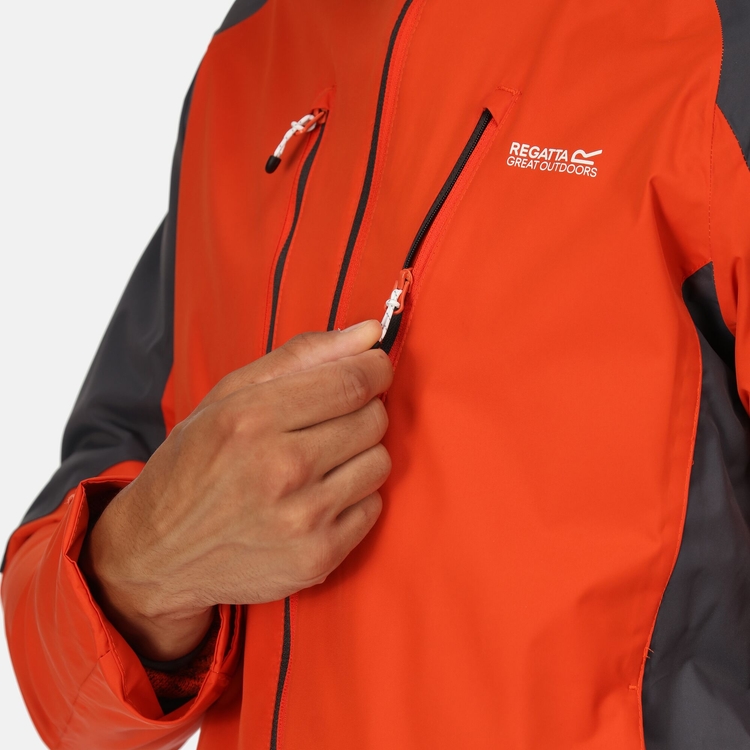 Men s Calderdale IV Waterproof Jacket Rusty Orange Ash