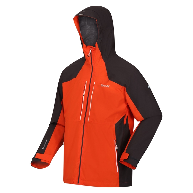 Men s Raddick Waterproof Jacket Rusty Orange Ash