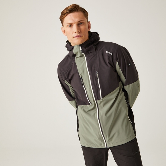 Men s Raddick II Waterproof Jacket Agave Green Ash Black