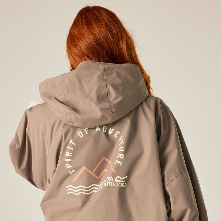 Adult Waterproof Changing Robe Mocha