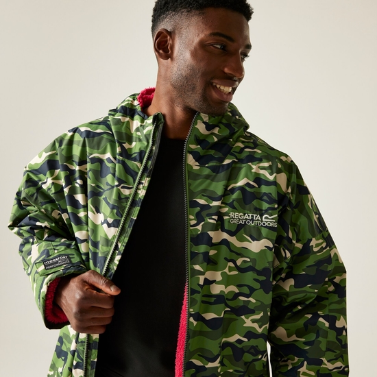 Płaszcz unisex plażowy wodoodporny Changing Robe Jasnozielony