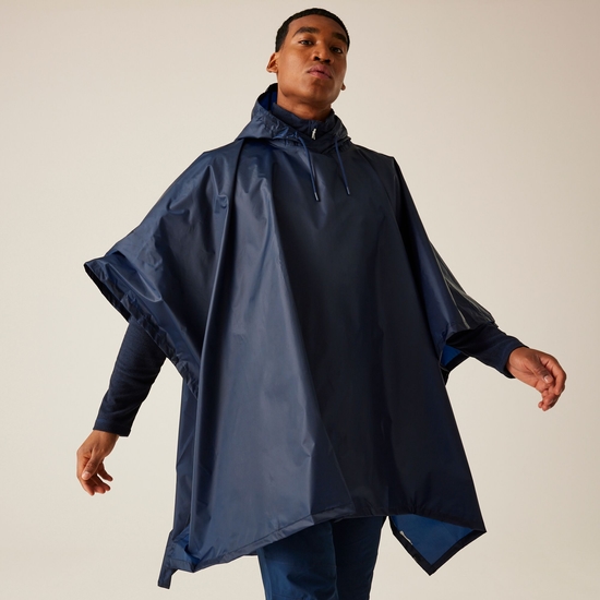 Hooded Rain Poncho Raincoat Jacket Coat For Adults With Pocket, Waterproof Reusable Unisex Raincoat For Outdoor Activities, Black, Large