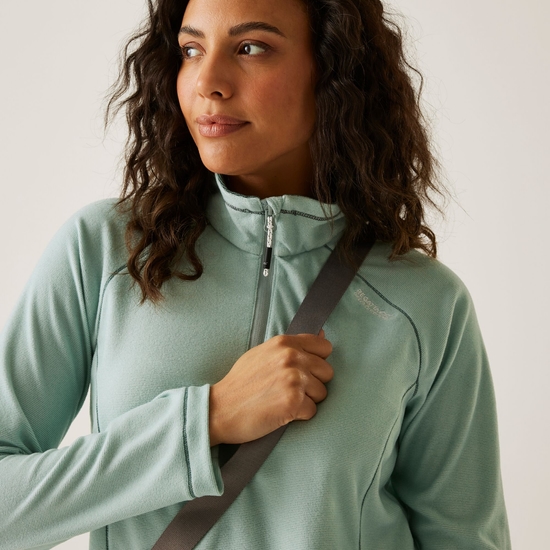 Montes leichtes Fleece mit halblangem Reißverschluss für Damen - Grün ...