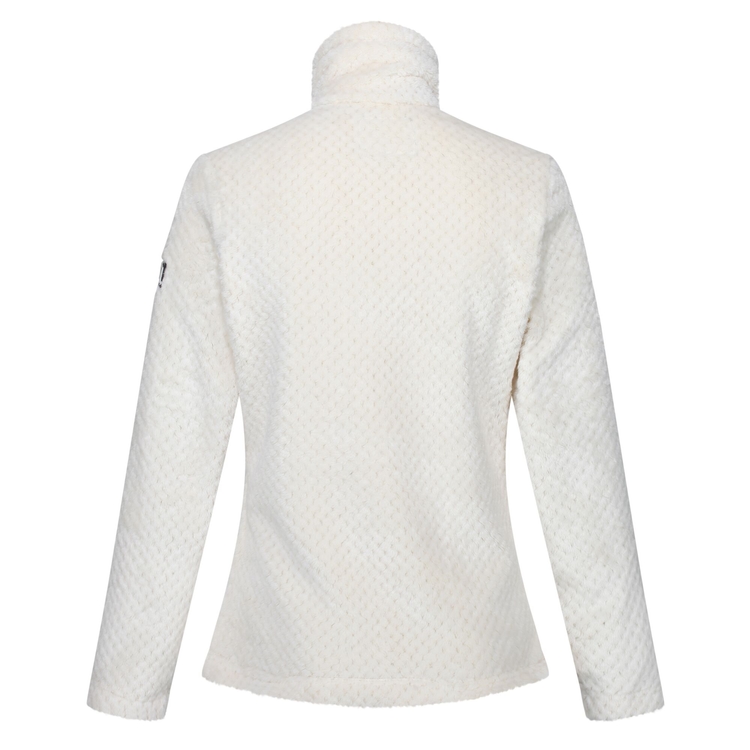 Women s Hermilla Full Zip Velour Fluffy Fleece Light Vanilla