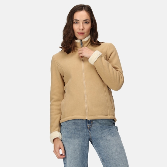 Women s Brandall Full Zip Heavyweight Fleece Barleycorn Light Vanilla Regatta UK