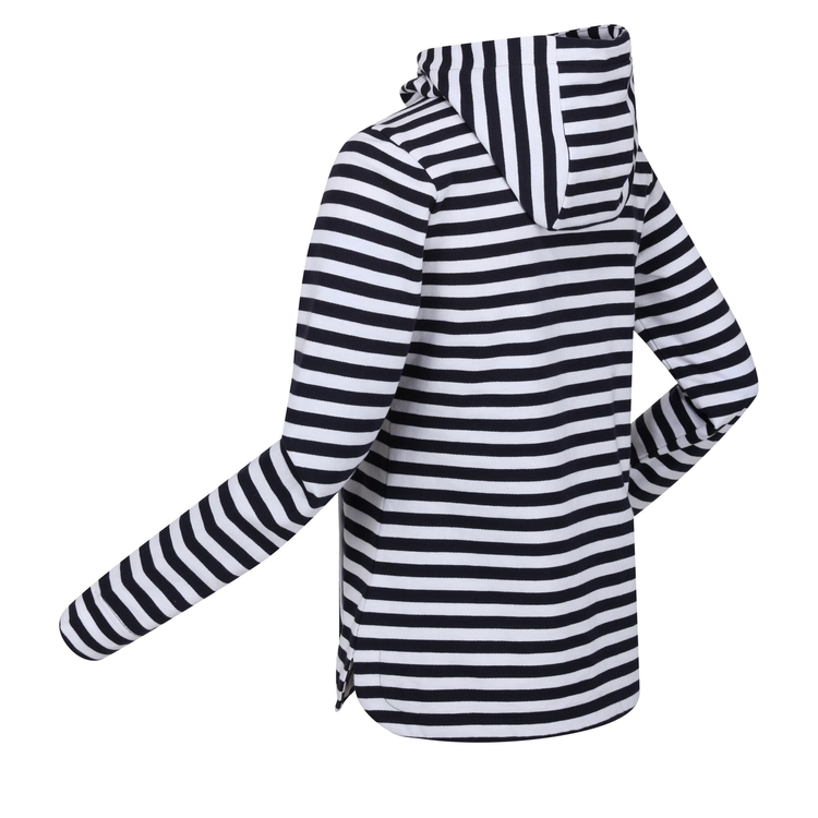 Women s Bayla Full Zip Hoodie Navy White Stripe